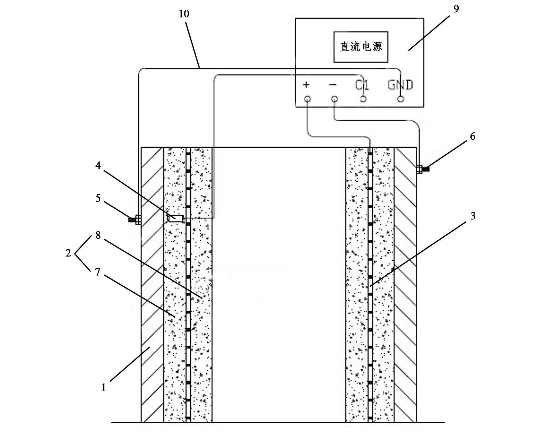 Cathodic protection system of wet desulfurized funnel