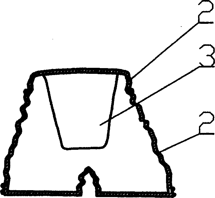 Levigated jeans cloth sizing process moulding and producing method thereof