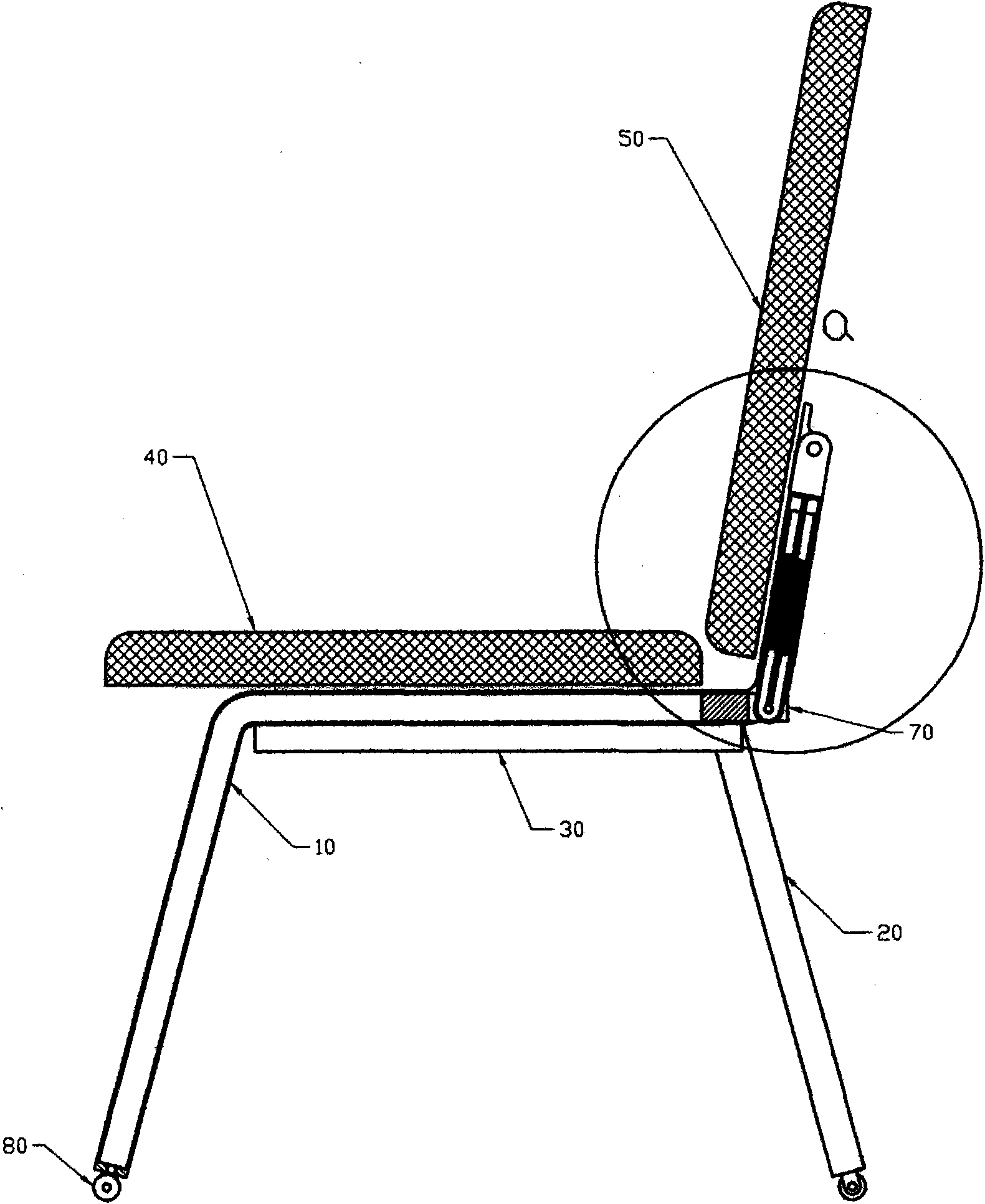 Seating and lying two-purpose seat system