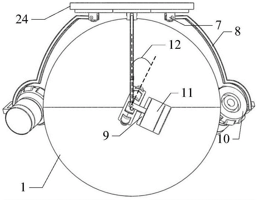 A spherical wheel mobile robot and its speed measurement method