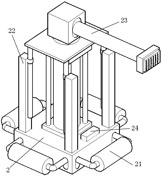 Wall surface cleaning device for wallpaper pasting system