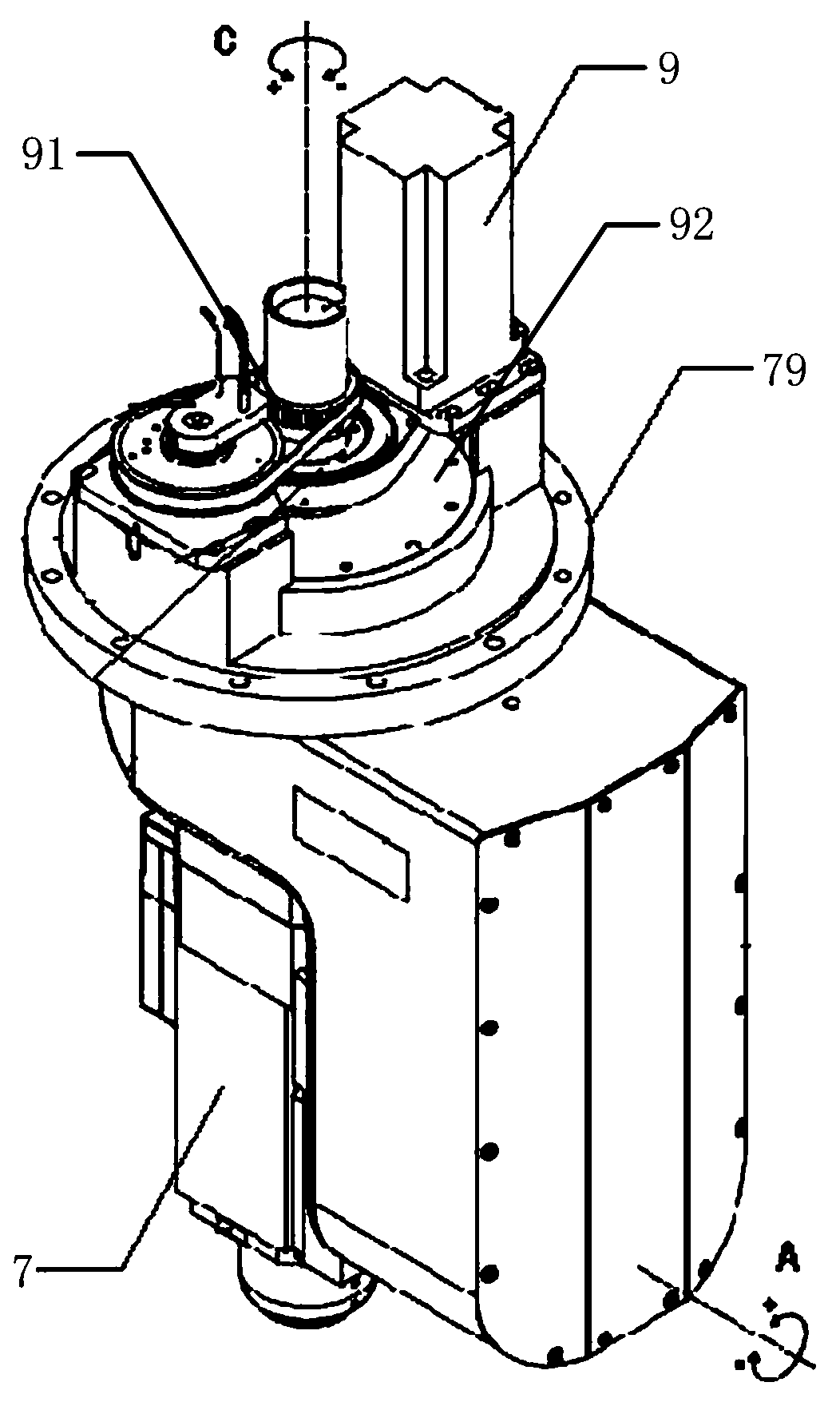 Five-axis linkage carving machine for processing redwood furniture