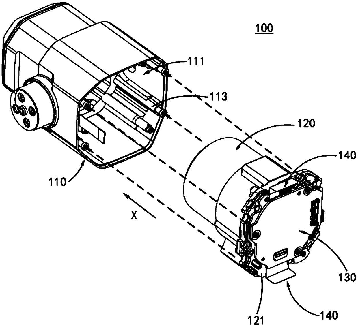 Camera, camera shooting device and drone