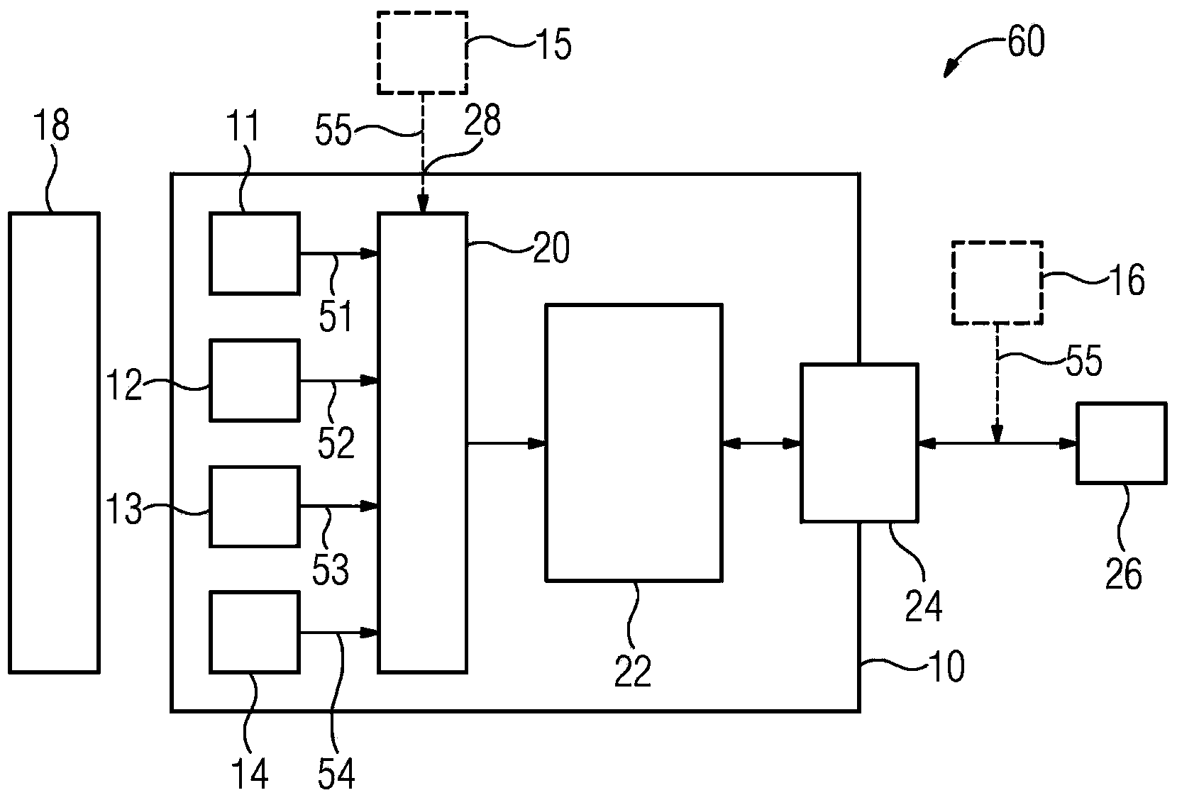 Sensor element with acoustic emission sensor