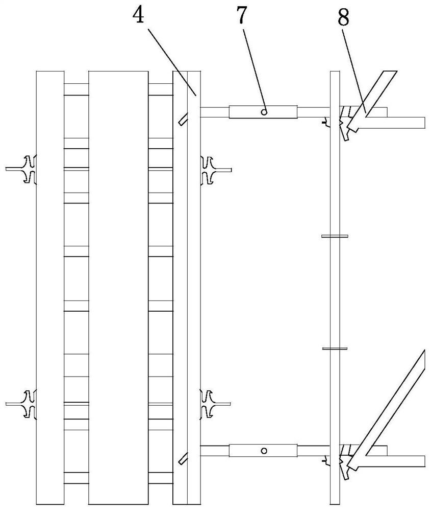 Construction method of high-precision formwork for cast-in-place fair-faced concrete in wind tunnel