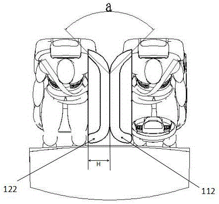 Car safety airbag system with mutual support