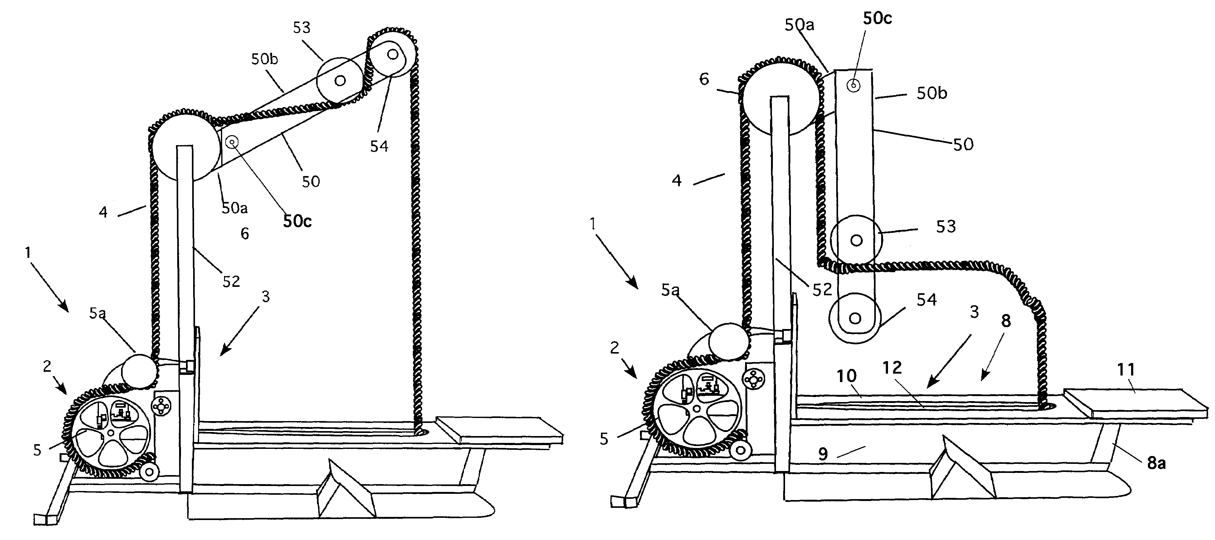 Combined vertical and horizontal rope climbing apparatus