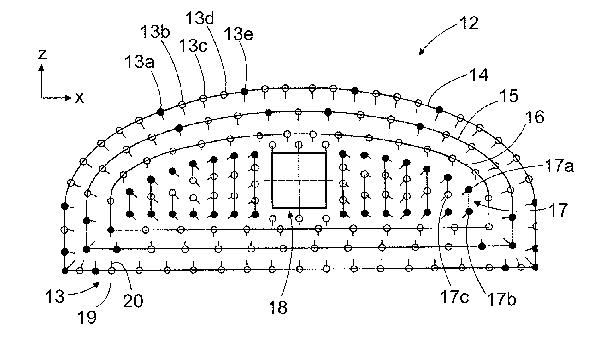 Designing drilling pattern for excavating rock cavern