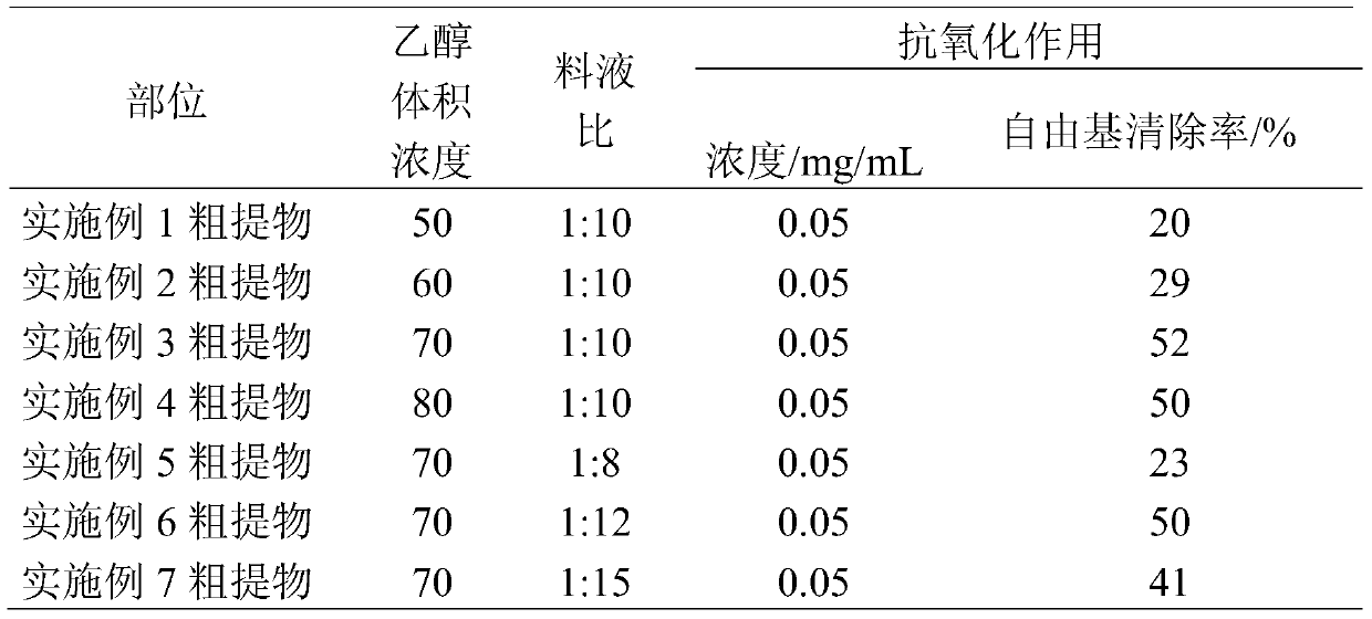 A kind of green thorn leaf extract and its preparation method and application