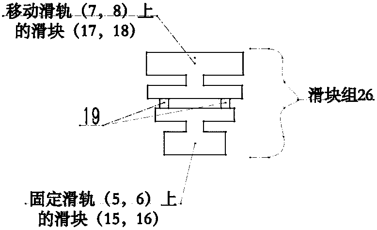 A knee joint three-dimensional motion detection and training device