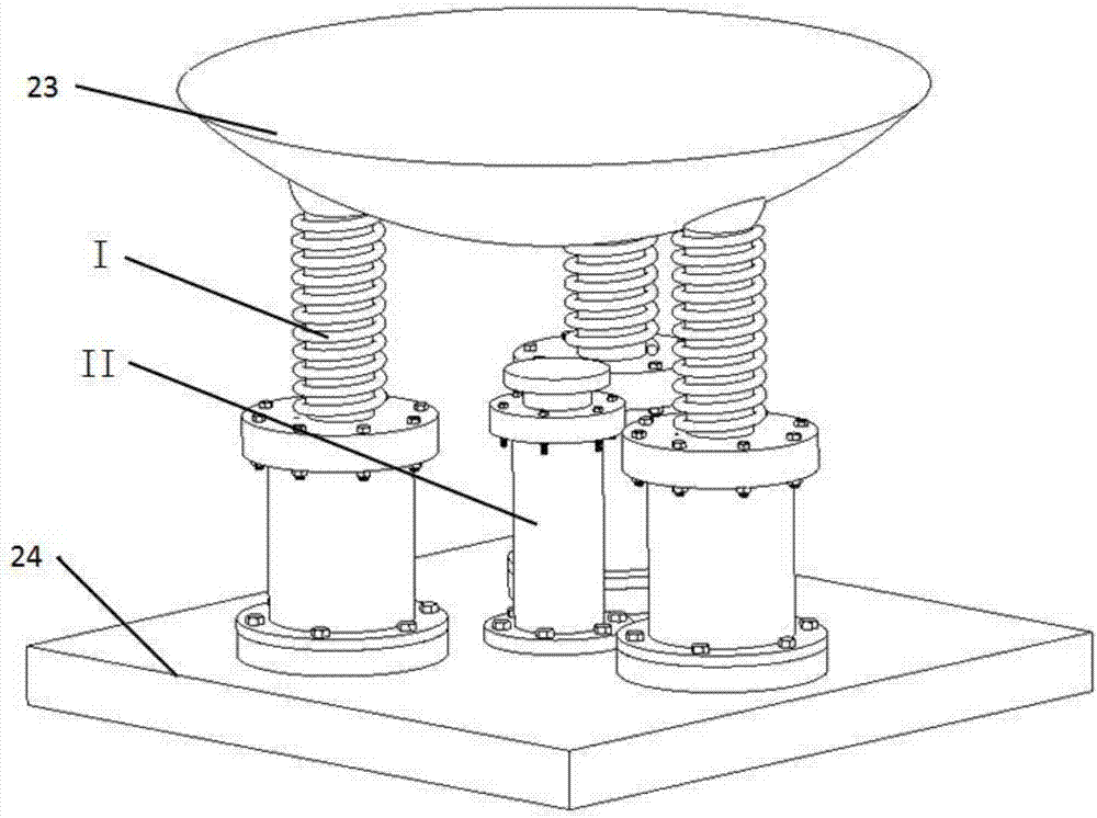 Composite multi-cylinder-linkage buffer and application thereof