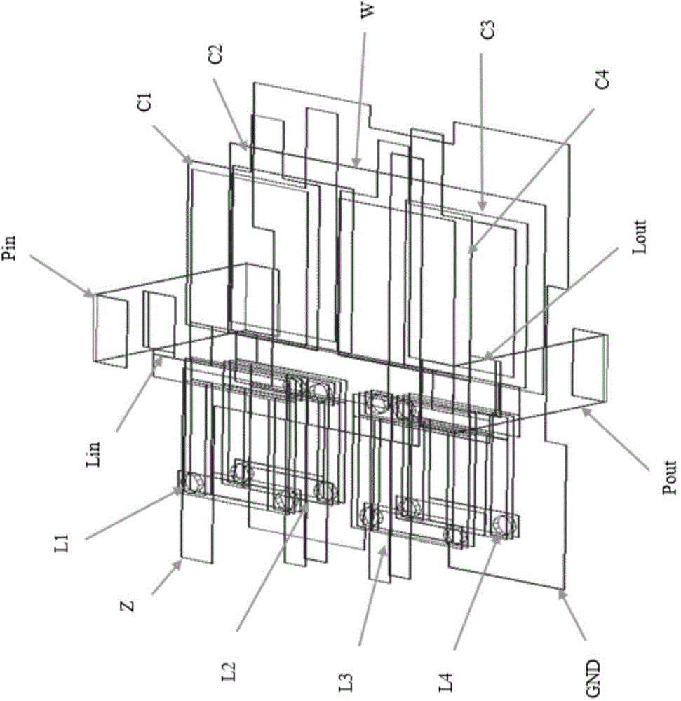 3D integrated superminiature band pass filter