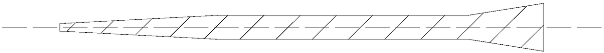 Empennage stable high-speed supercavitation projectile