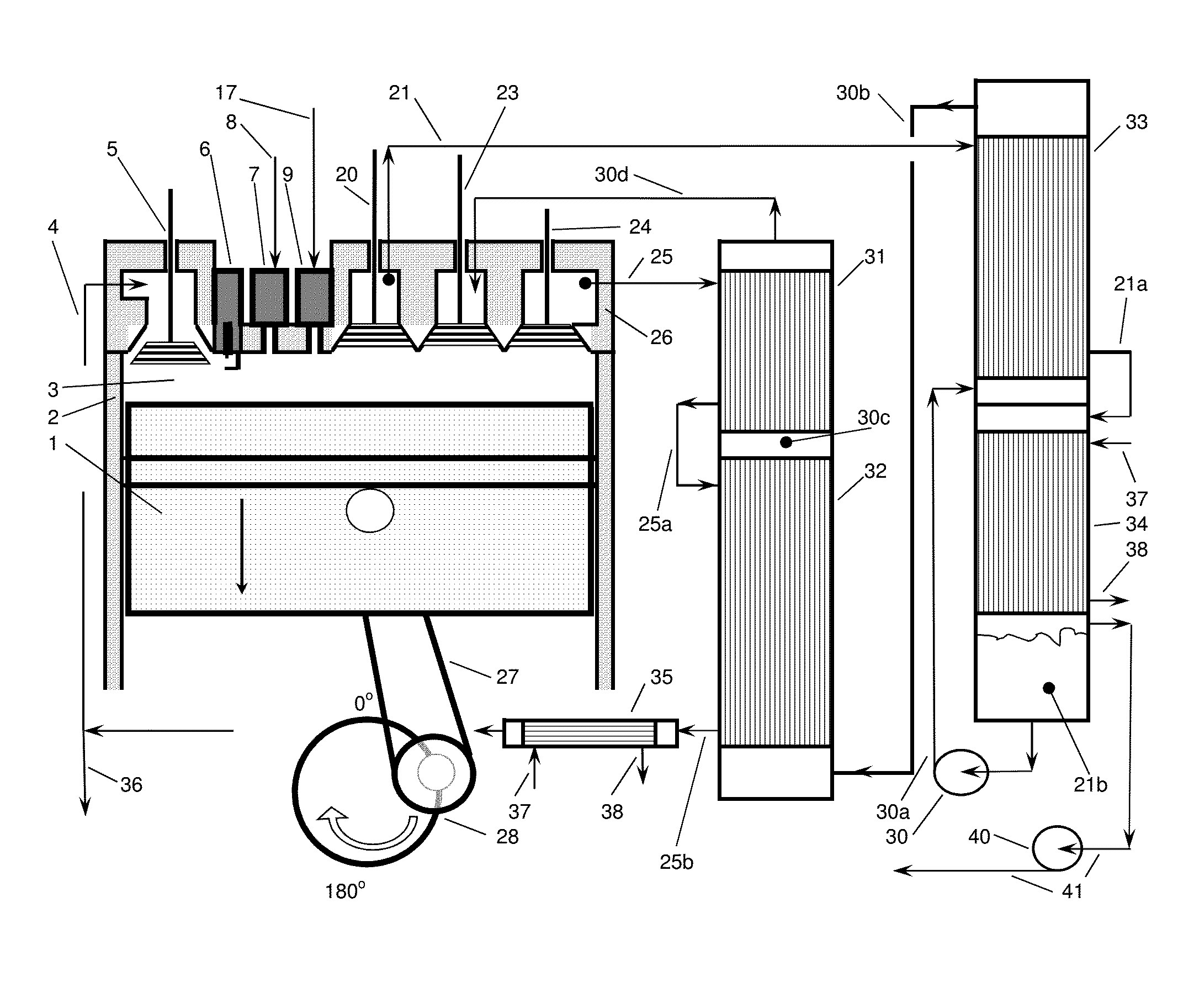 High Thermal Efficiency Six Stroke Internal Combustion Engine with Heat Recovery