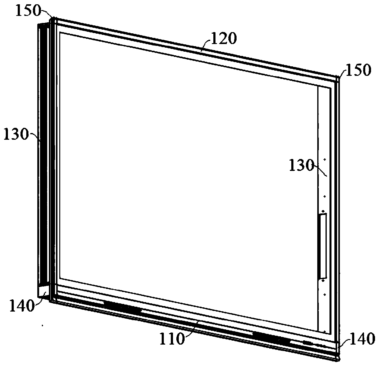 Infrared touch screen frame structure, infrared touch screen and intelligent blackboard