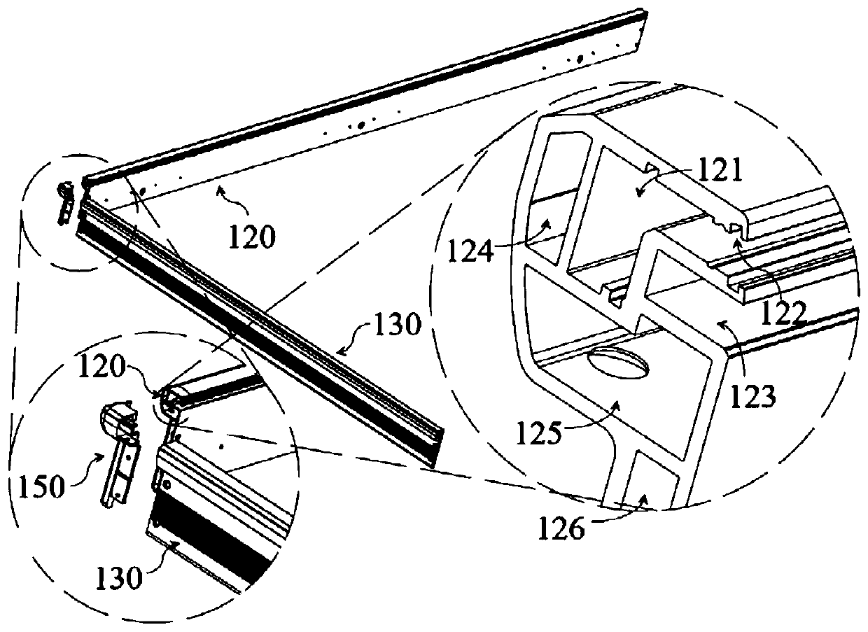 Infrared touch screen frame structure, infrared touch screen and intelligent blackboard