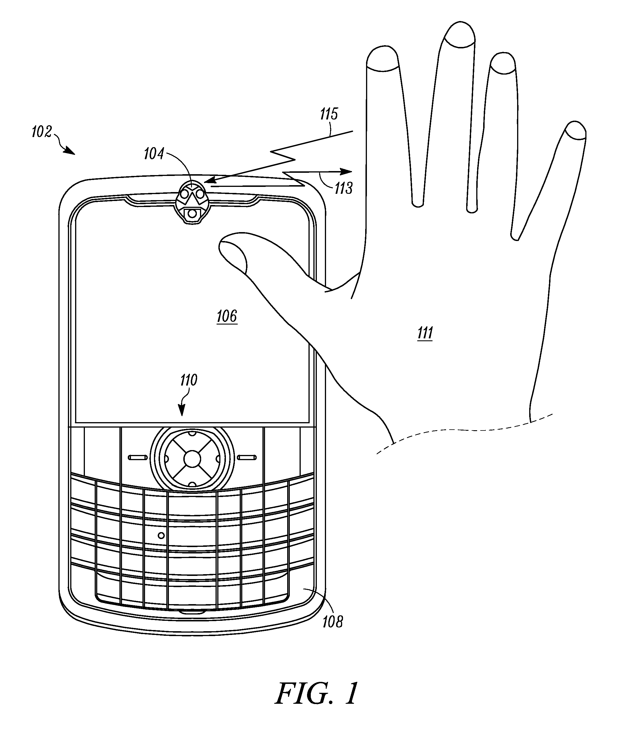 Electronic Device with Sensing Assembly and Method for Detecting Basic Gestures