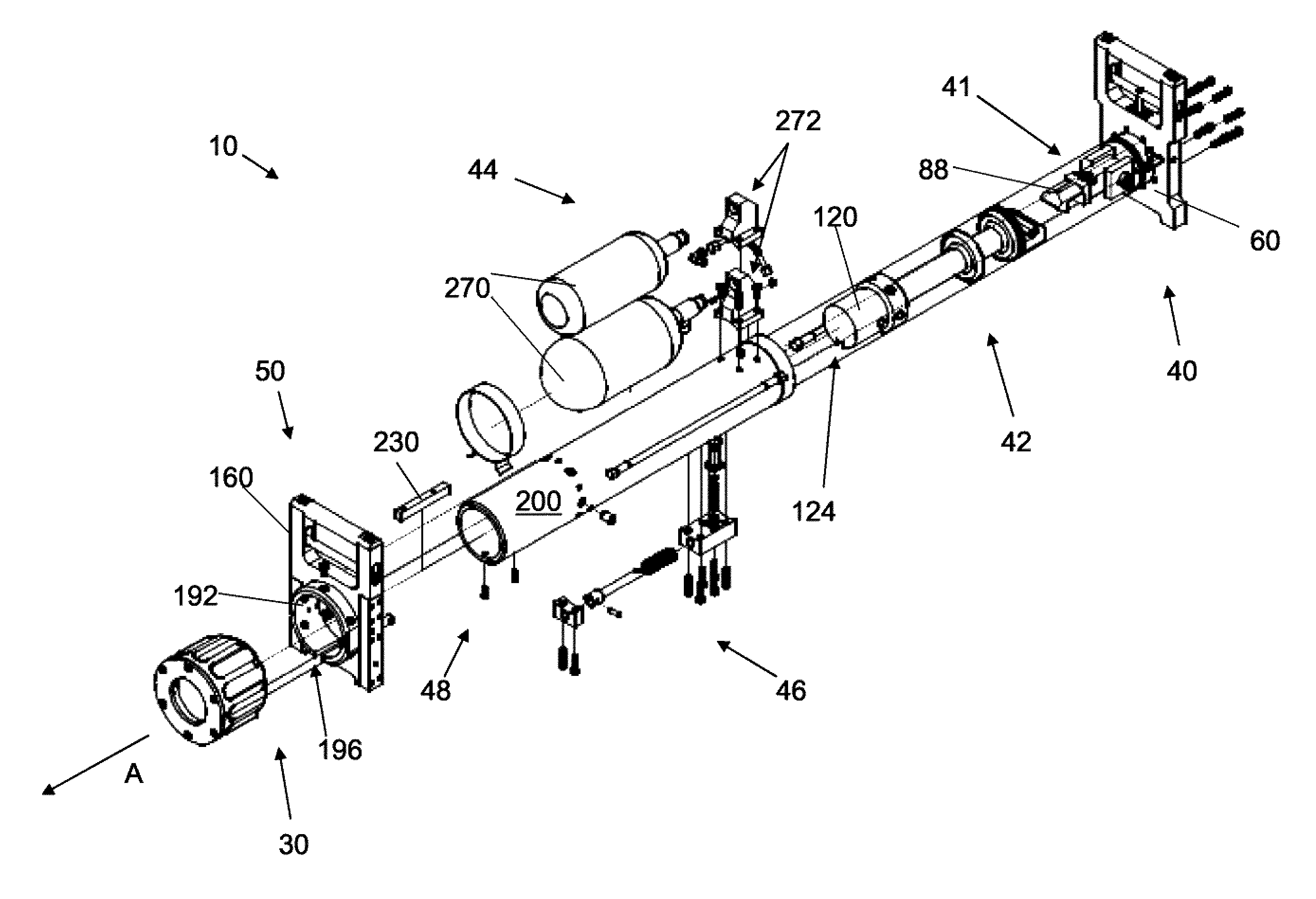 Pneumatically powered impact device and method