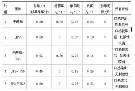 Double-effect fermentation and biological acid reduction brewing method for fruit wine