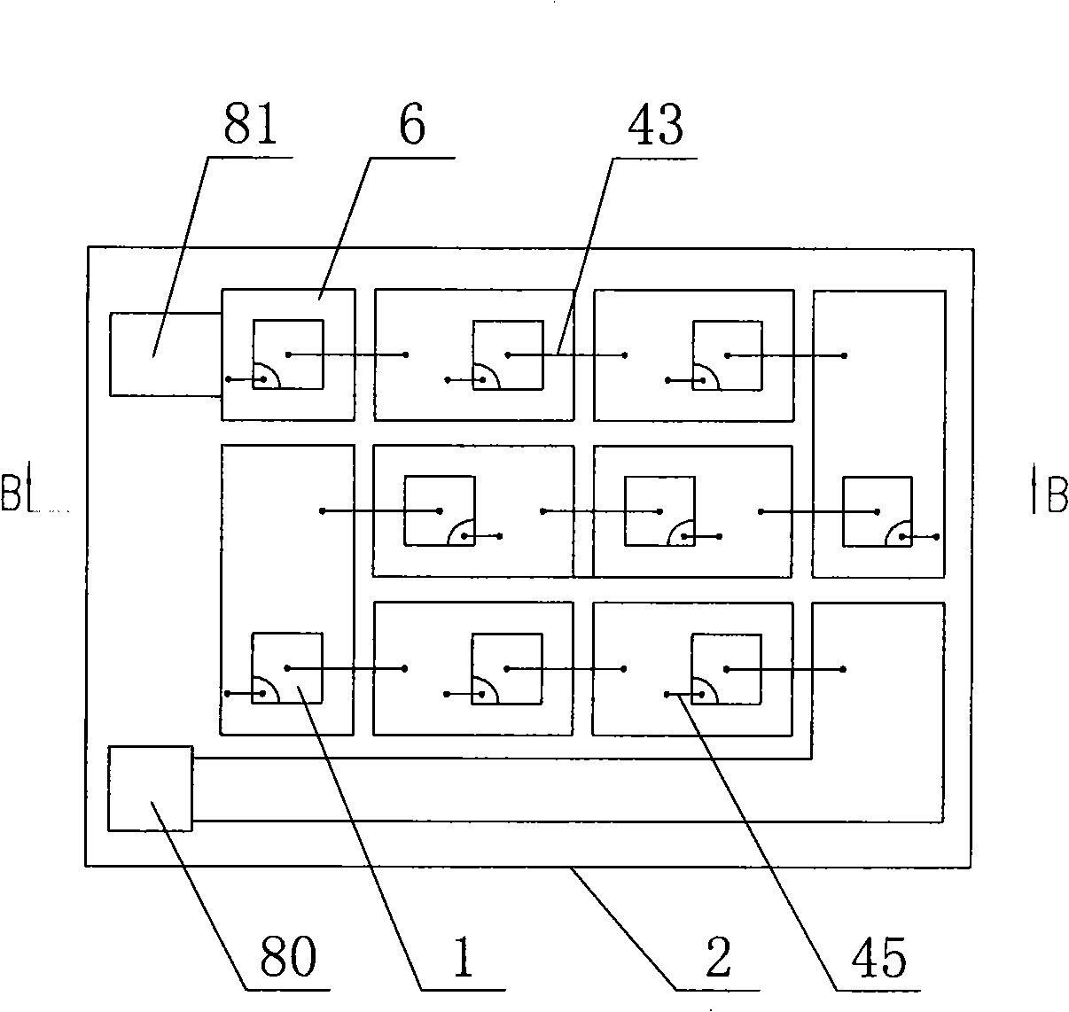 High on-stage voltage right-handed LED integrated chip and manufacturing method thereof