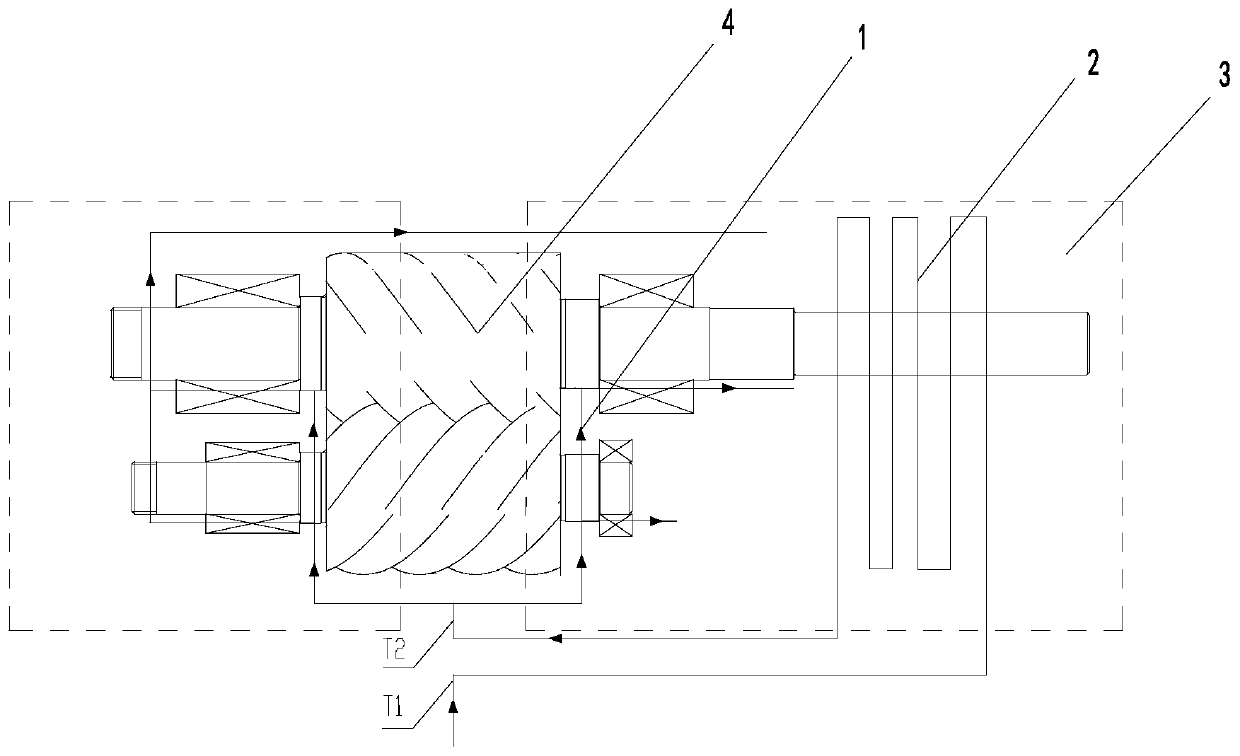 Compressor with lubricating oil self-cooling function and air conditioning system