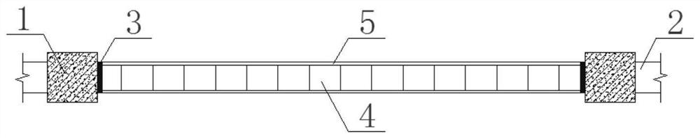 A high ductility concrete energy dissipation filled wall frame structure and its construction method