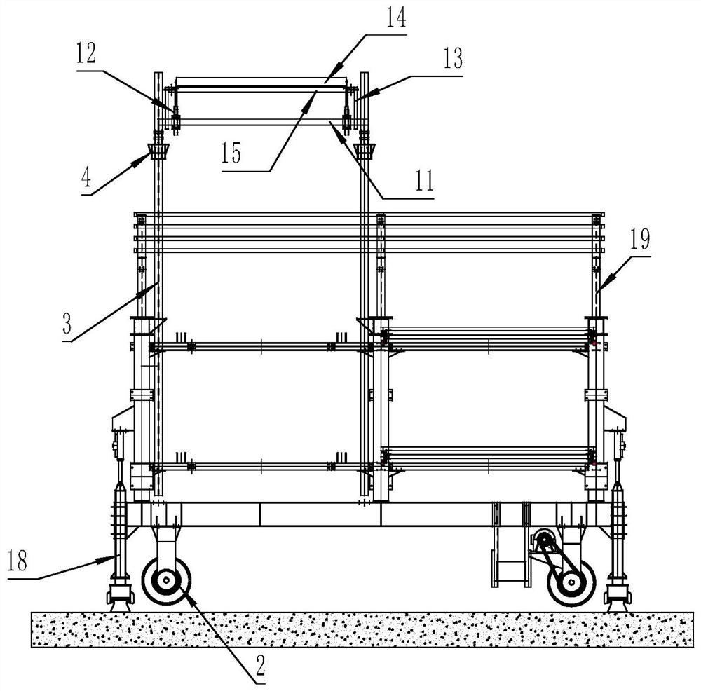 Use method of tunnel lining maintenance film-coating trolley