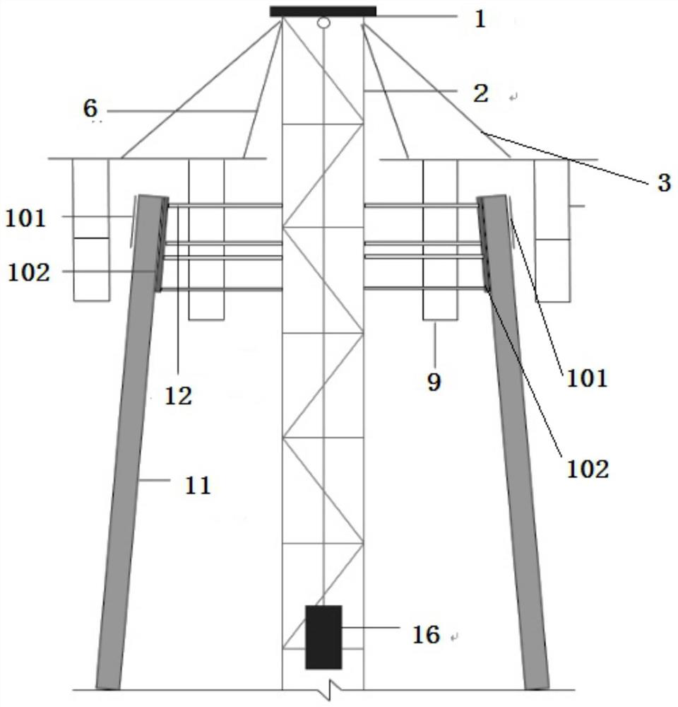 High-rising building construction method and device