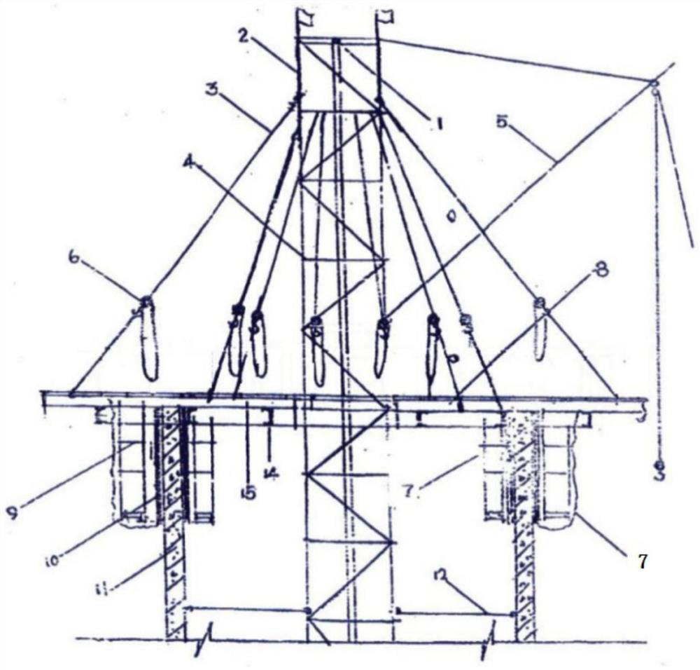 High-rising building construction method and device