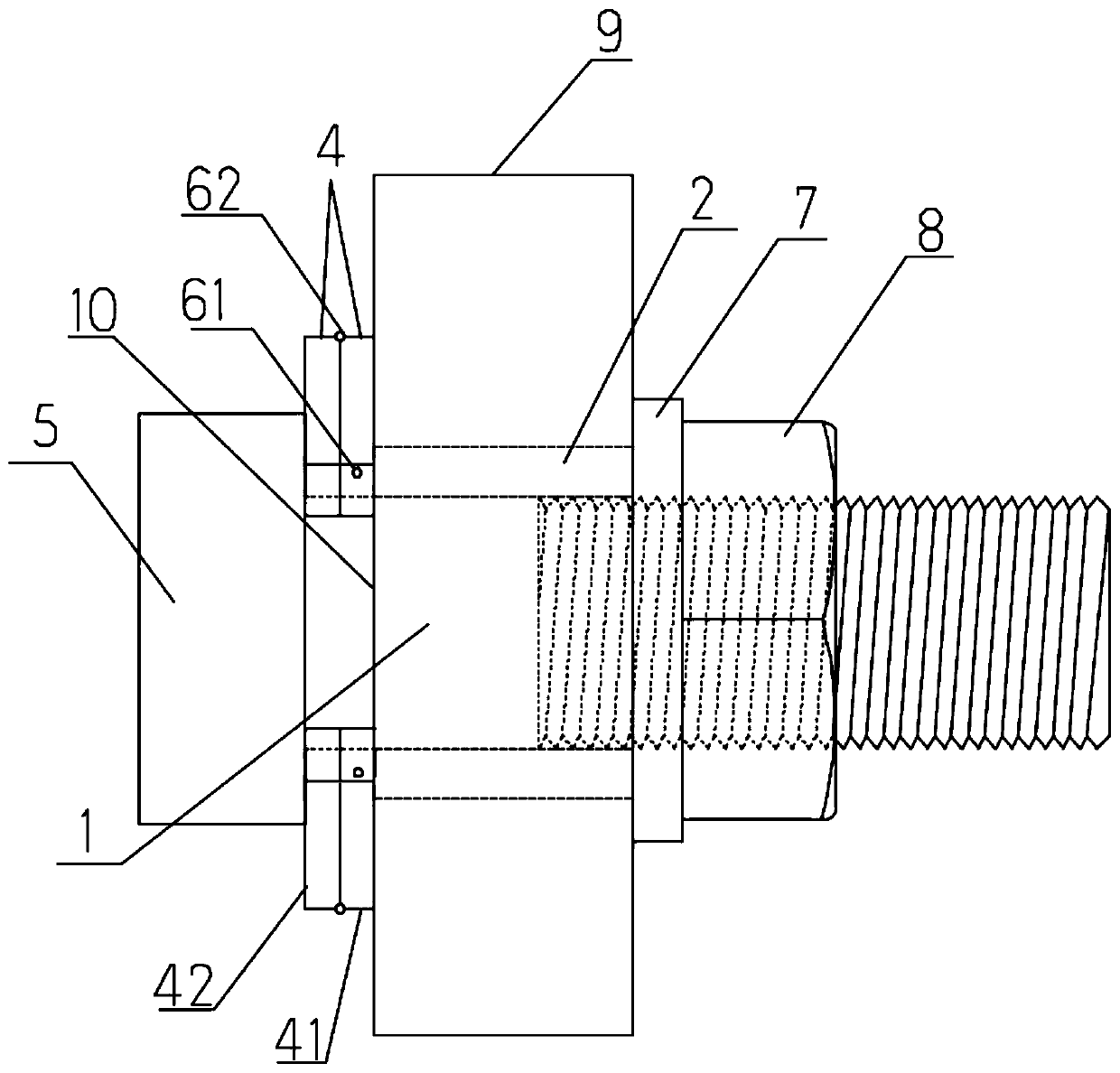 Folding gasket type unilateral bolt fastener