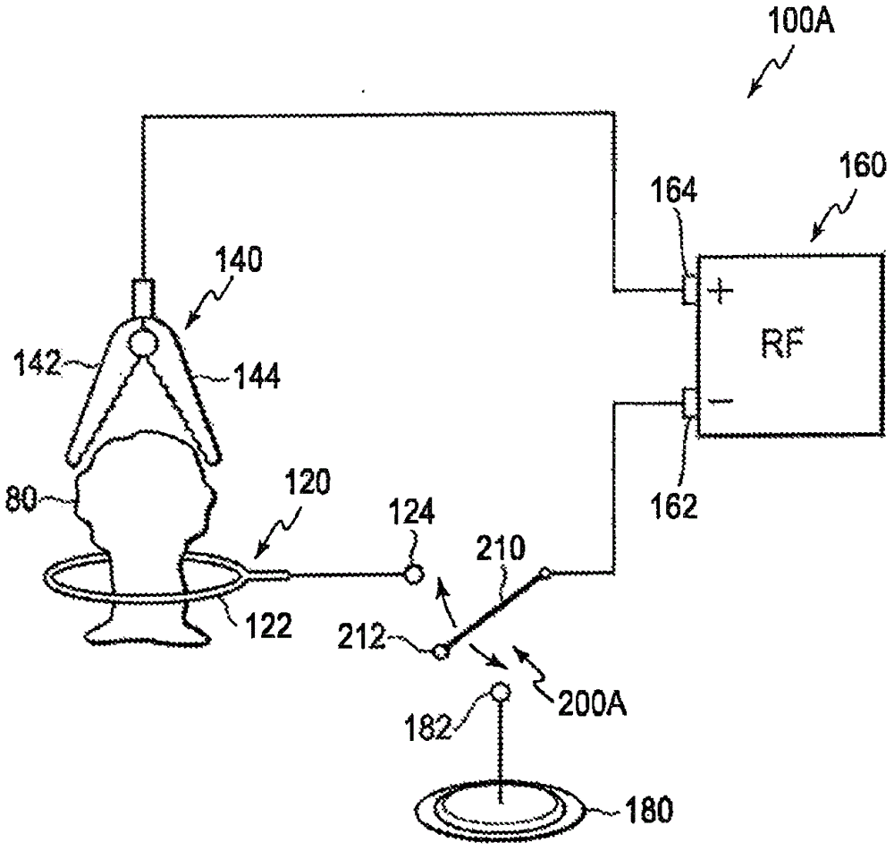 Electrosurgical system having grasper and snare with switchable electrode