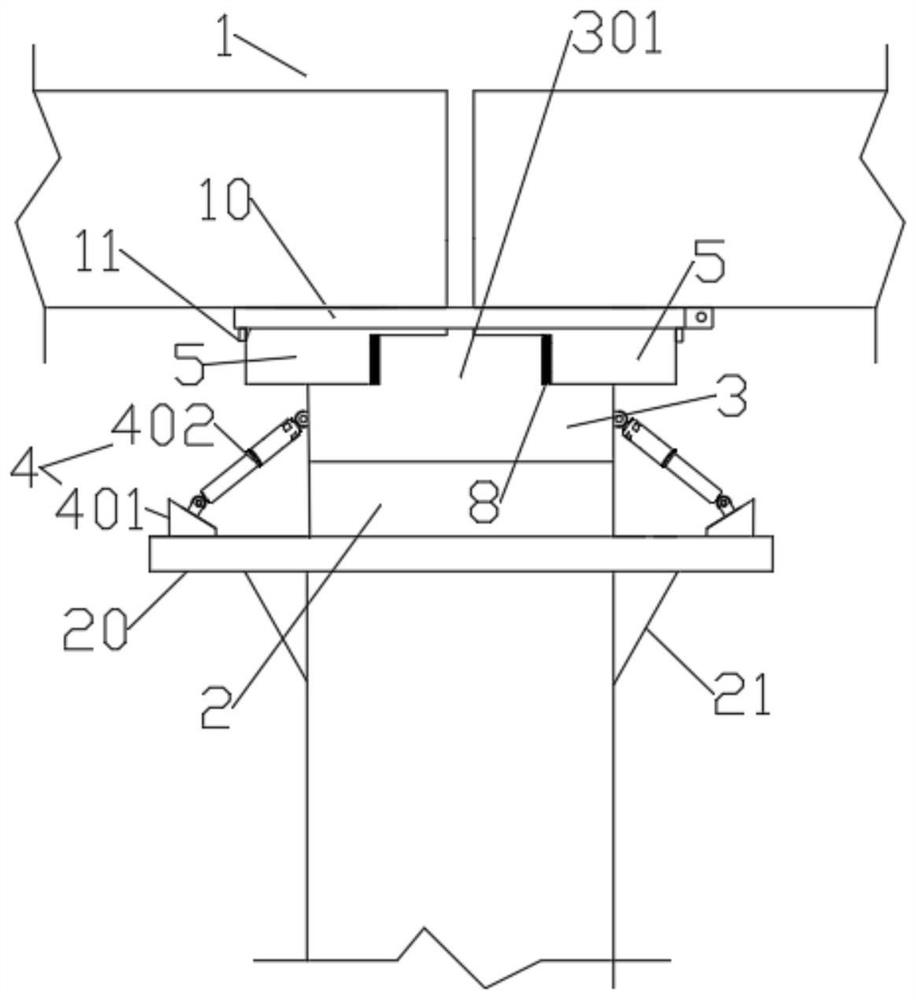 A two-way energy dissipation anti-drop beam device