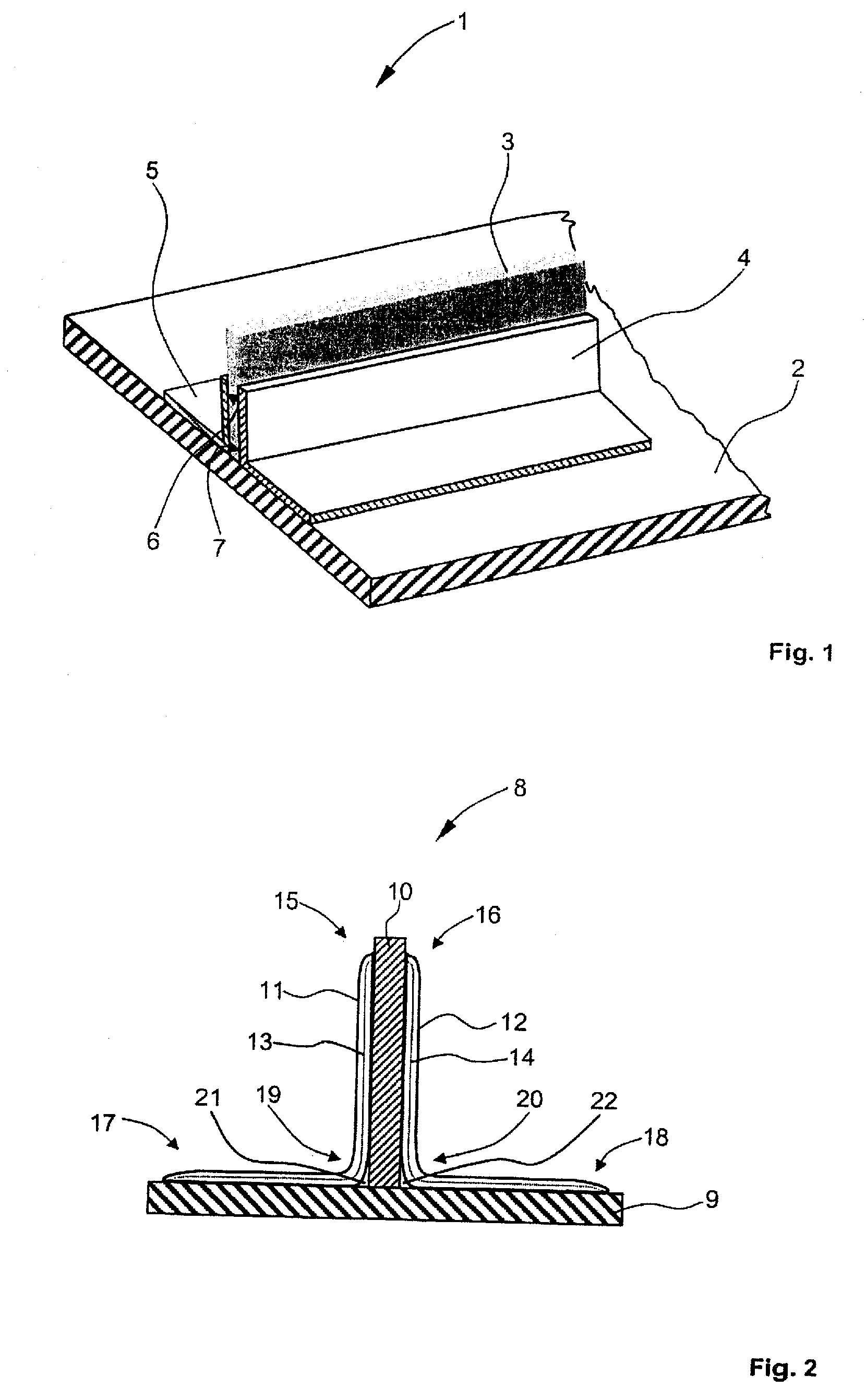 Method for manufacturing a reinforced shell for forming component parts for aircraft and shell for component parts for aircraft