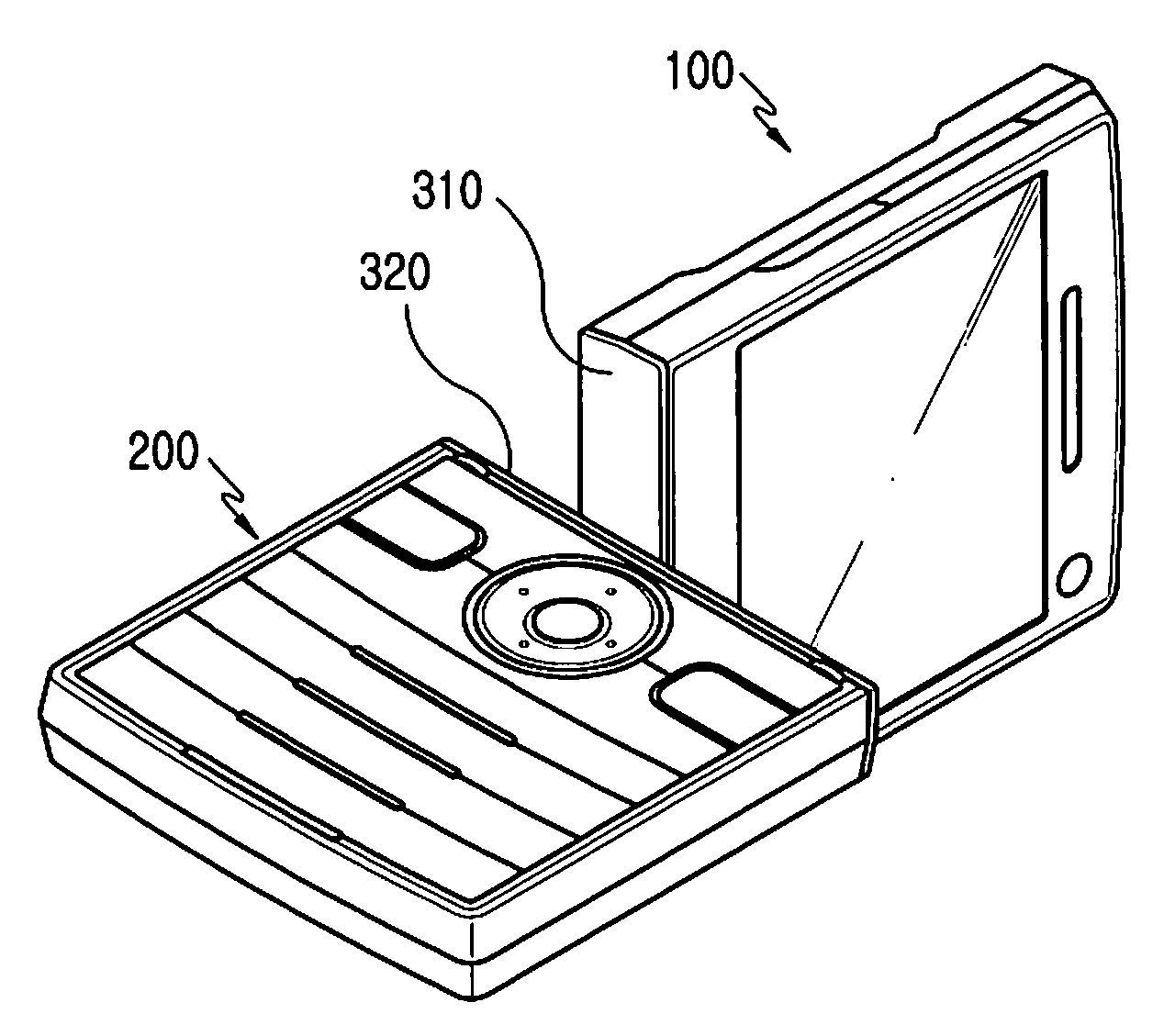 Mobile phone for multimedia with a self-cradling function