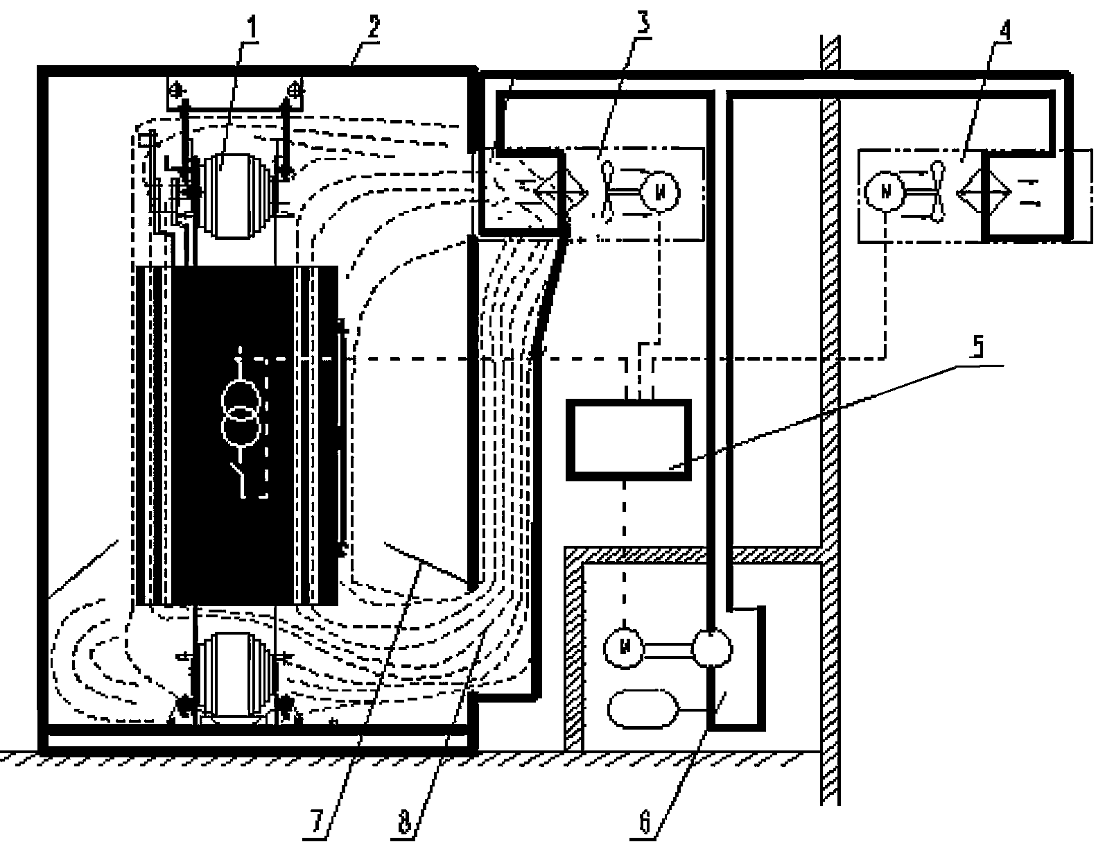 Dry type transformer device for offshore wind power generation