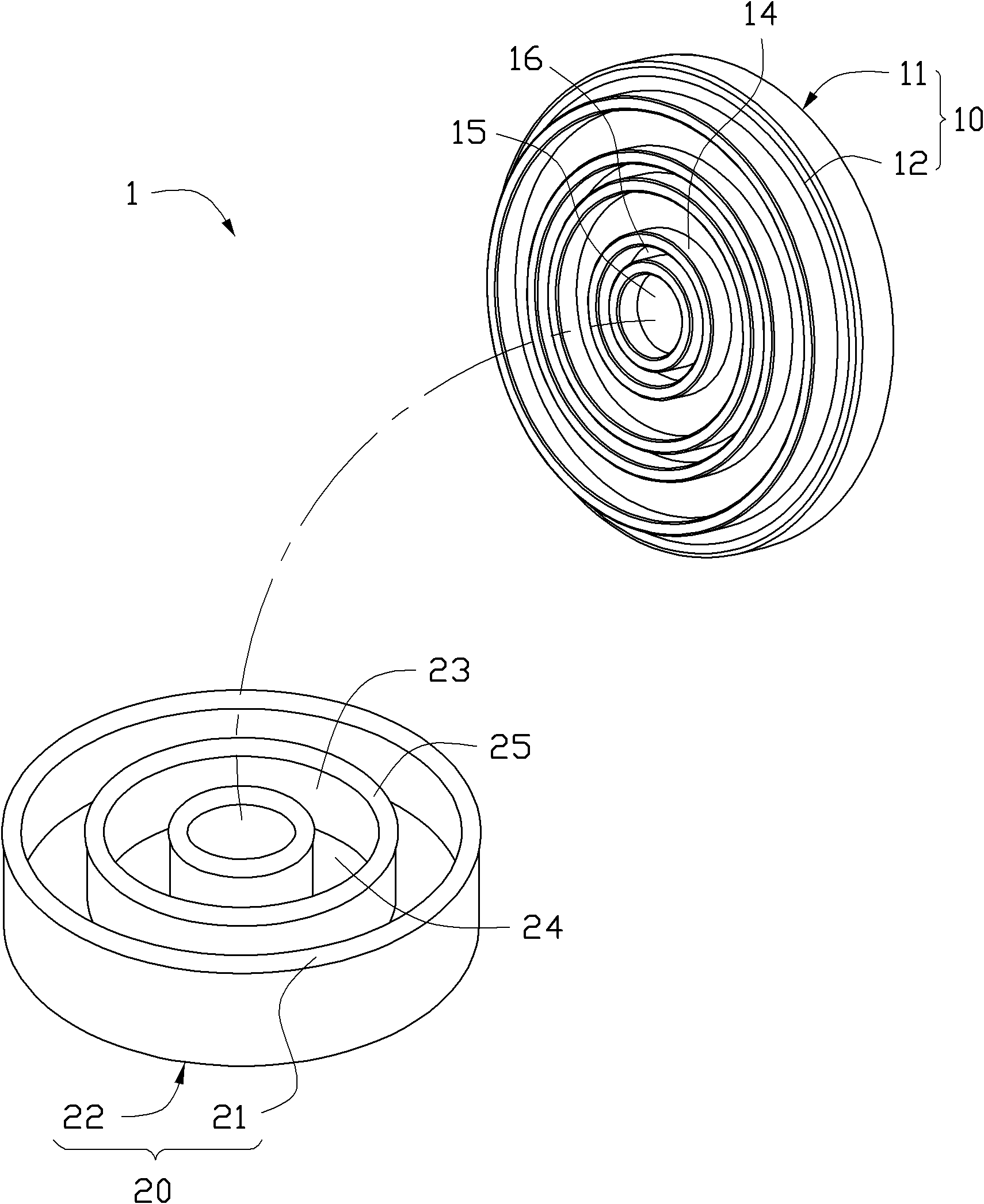 Rotary connecting device