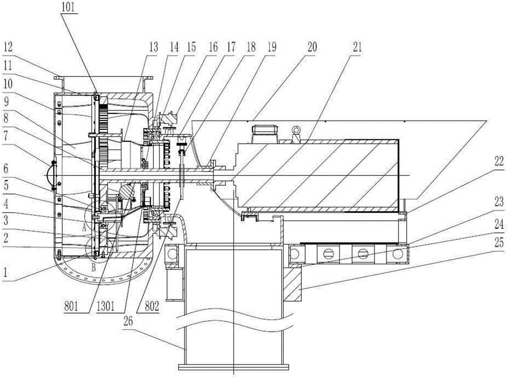 Full power speed increasing impeller and frame system