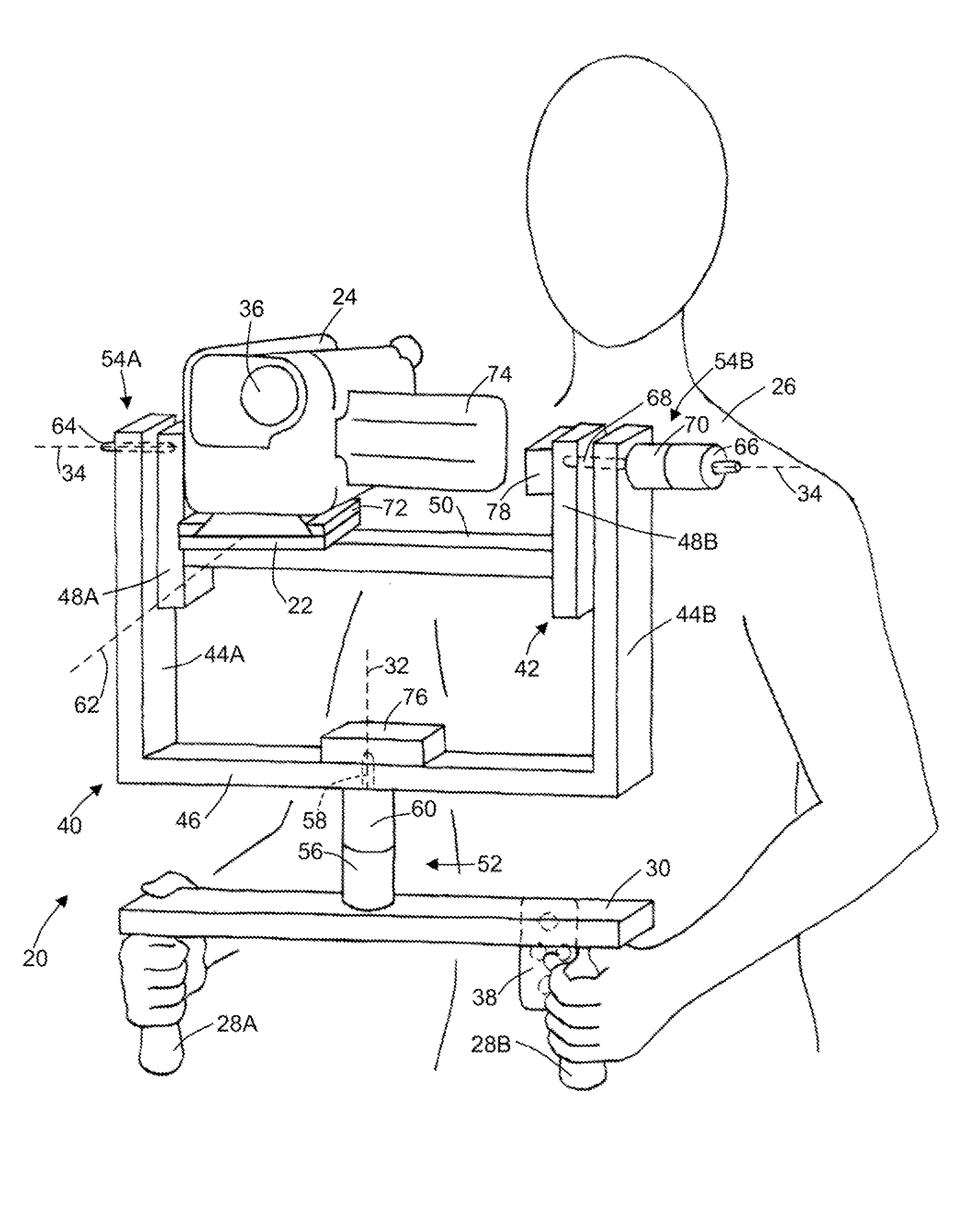 Handheld or vehicle-mounted platform stabilization system