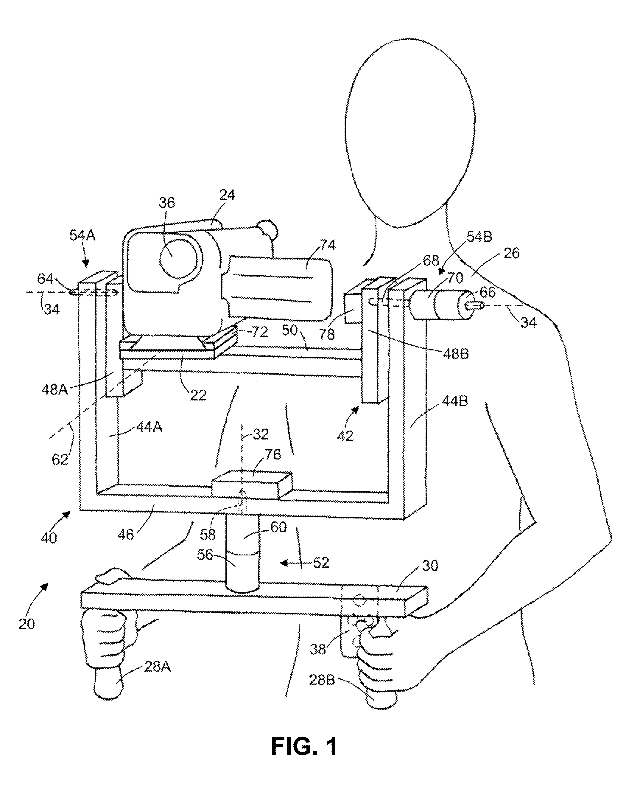 Handheld or vehicle-mounted platform stabilization system