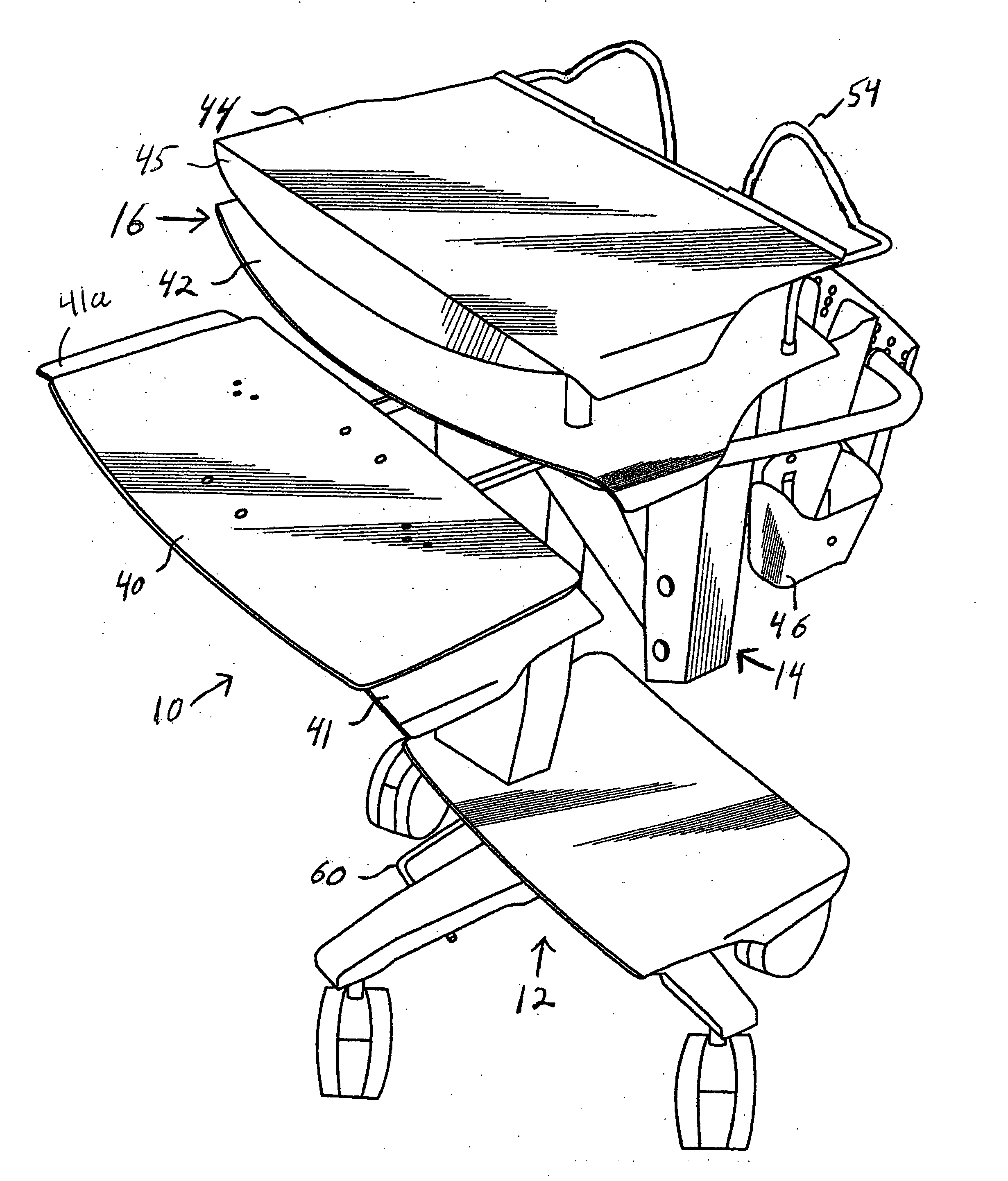 Adjustable height workstation for laptop or tablet computers