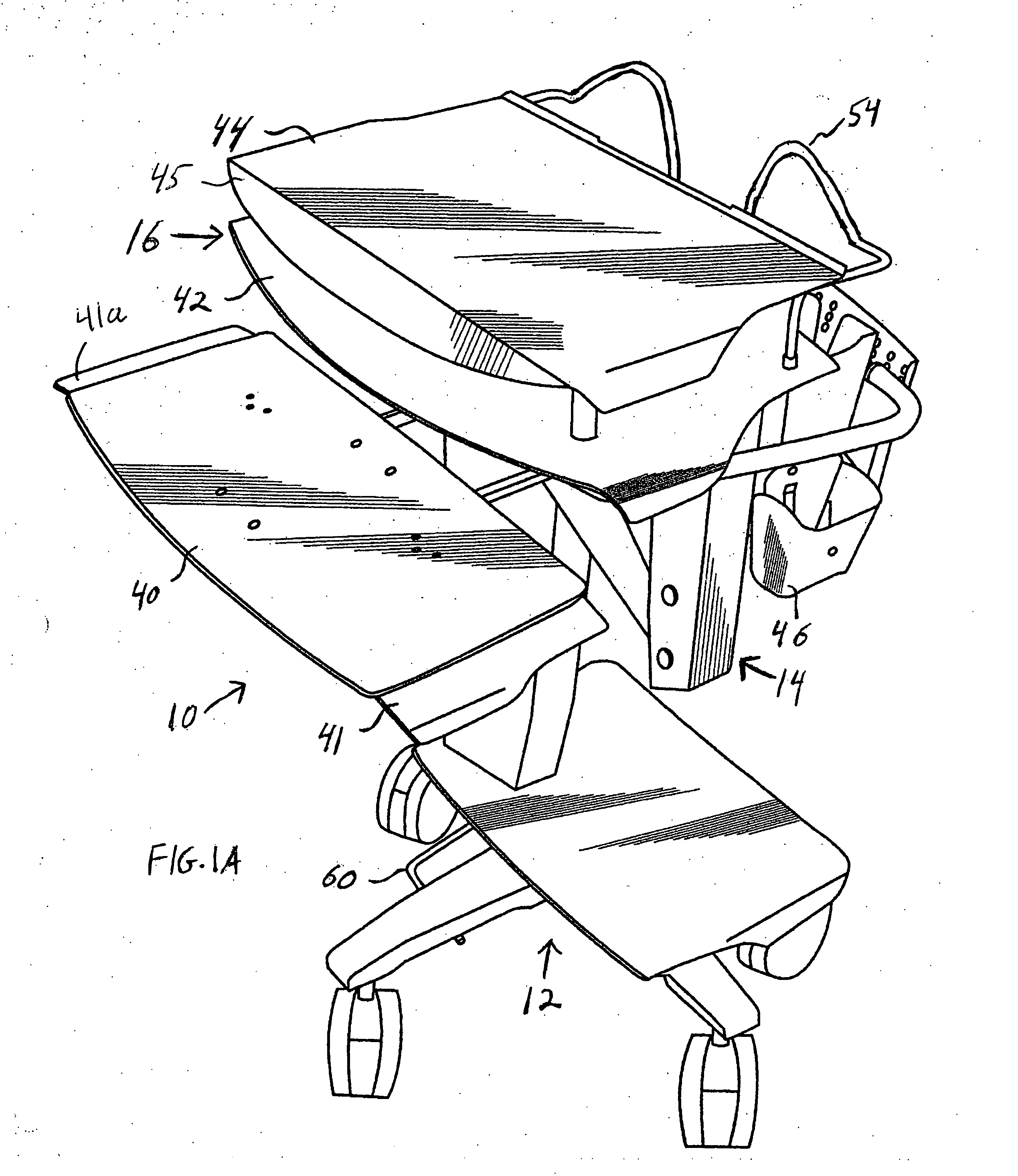 Adjustable height workstation for laptop or tablet computers