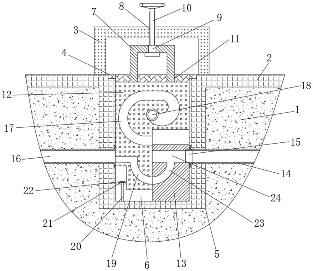 Hydraulic engineering construction diversion drainage structure and construction method thereof