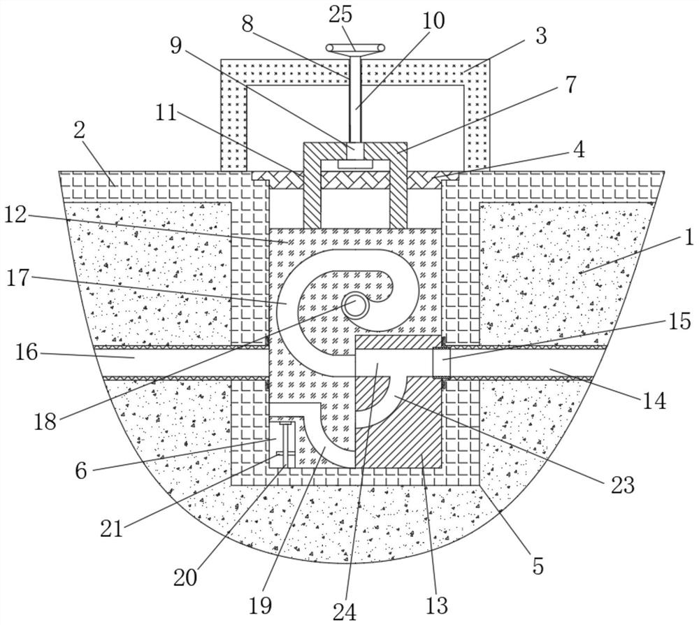 Hydraulic engineering construction diversion drainage structure and construction method thereof