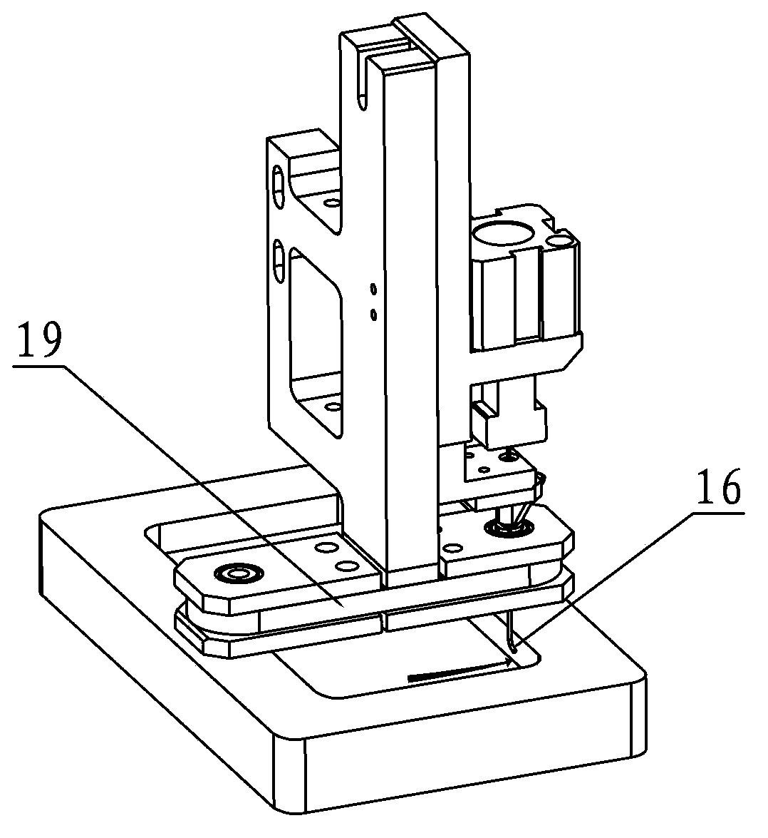 Bent needle dispensing method