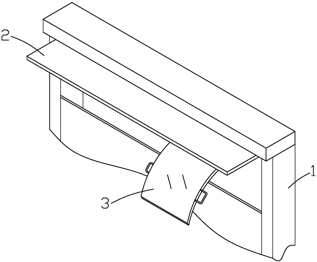 Blocking device capable of preventing splashing of oil drops of frying pan and used for integrated cooker and installation method