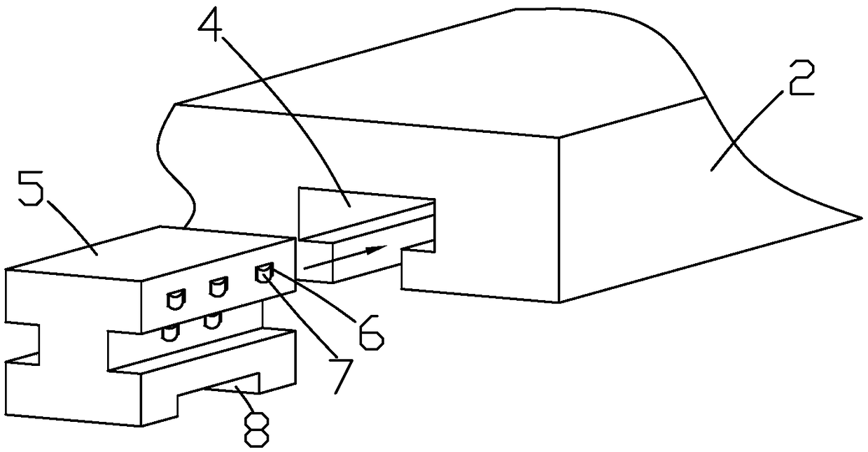 Blocking device capable of preventing splashing of oil drops of frying pan and used for integrated cooker and installation method