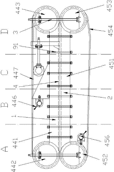 Slide pressurizing mechanism used in slide pressurizing continuous solid-liquid separating machine