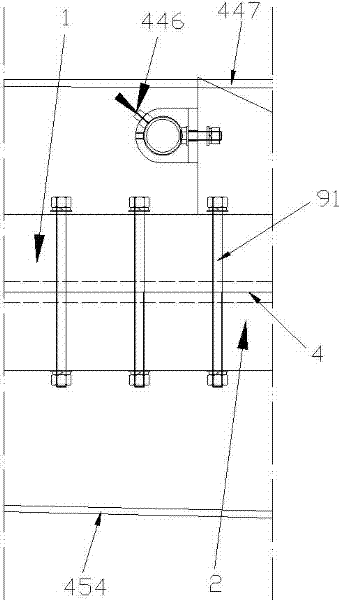 Slide pressurizing mechanism used in slide pressurizing continuous solid-liquid separating machine