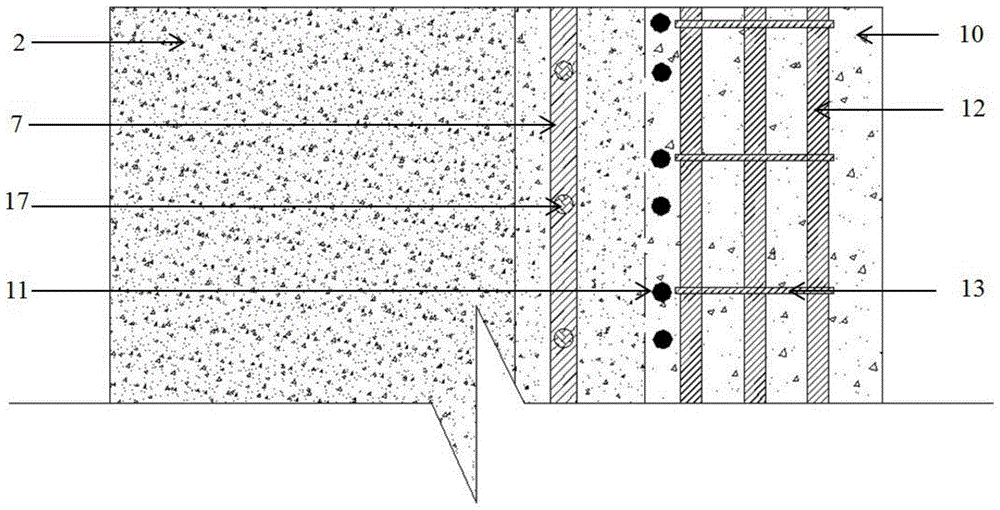 Connection method of prefabricated piles in foundation pit and stirrups of cast-in-place laminated lining walls