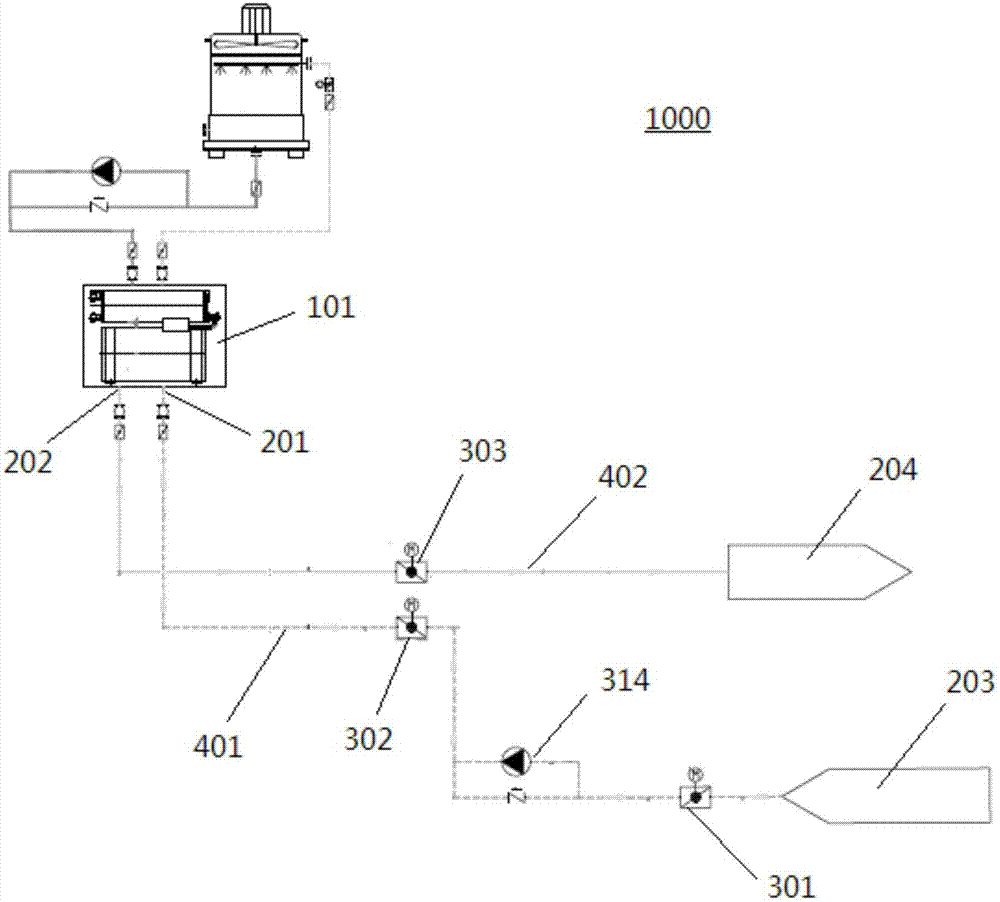 Refrigeration device of triple generation system